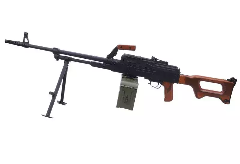 AK-PKM machinegun replica with wooden elements
