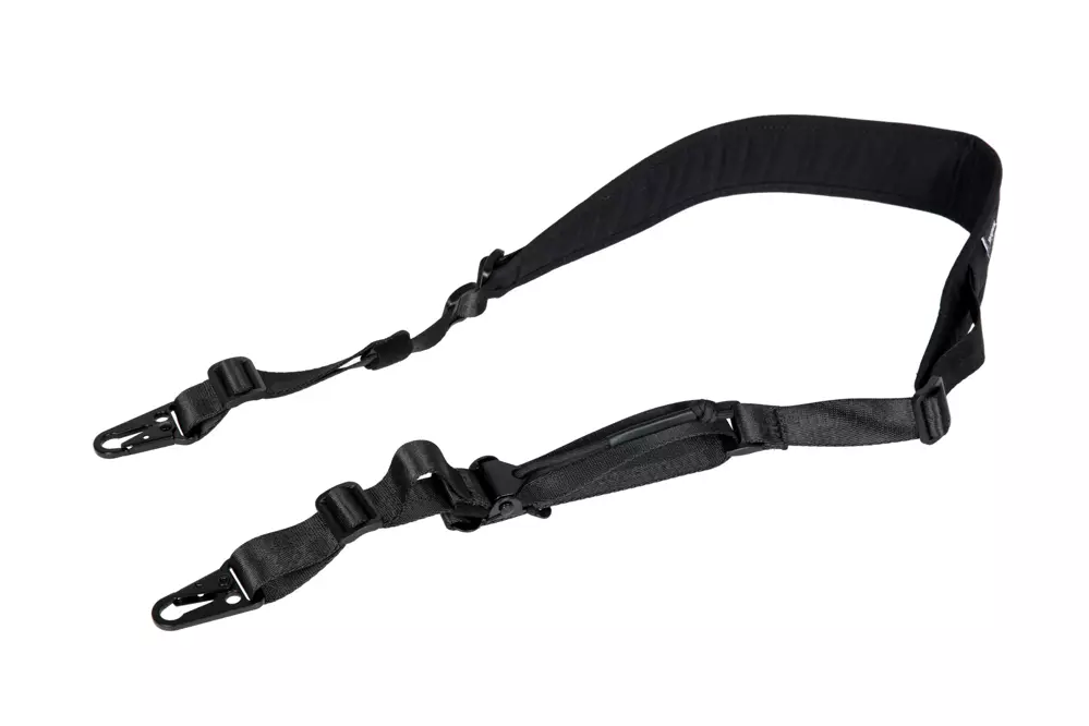 Adjustable 2-point Tactical Sling with Padding - Black