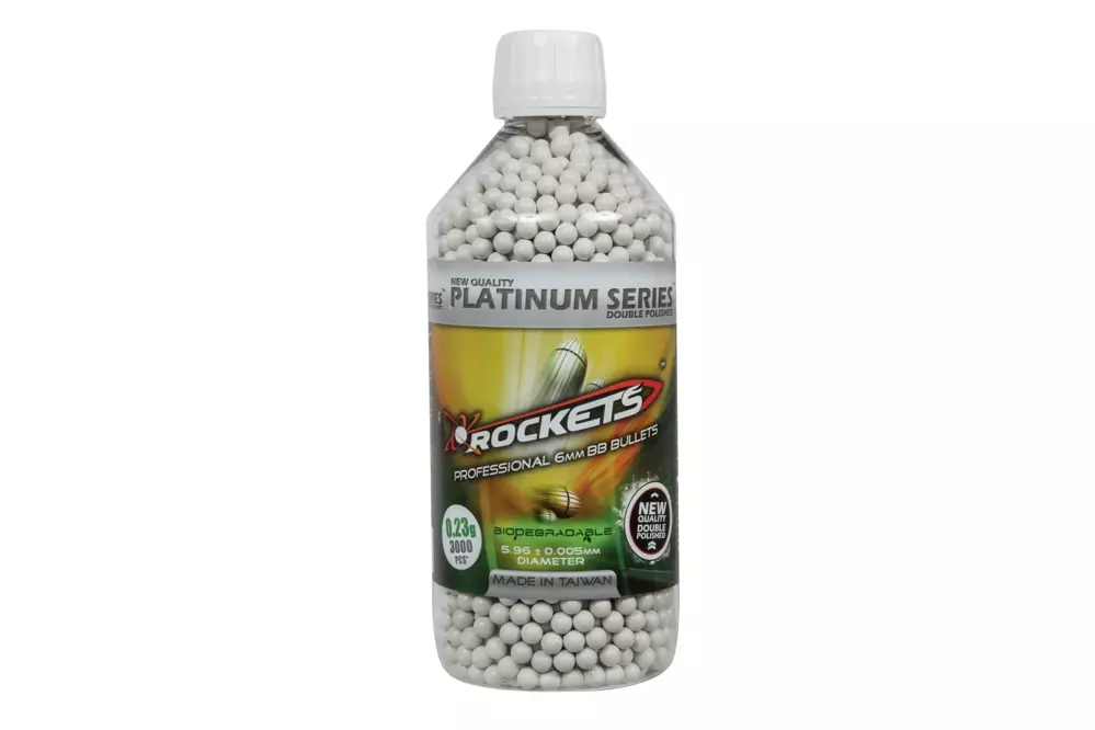 BBs biodegradable 0.23g Rockets Platinum 3000 pcs