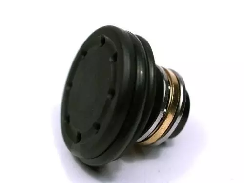 Sealed ball bearing piston head