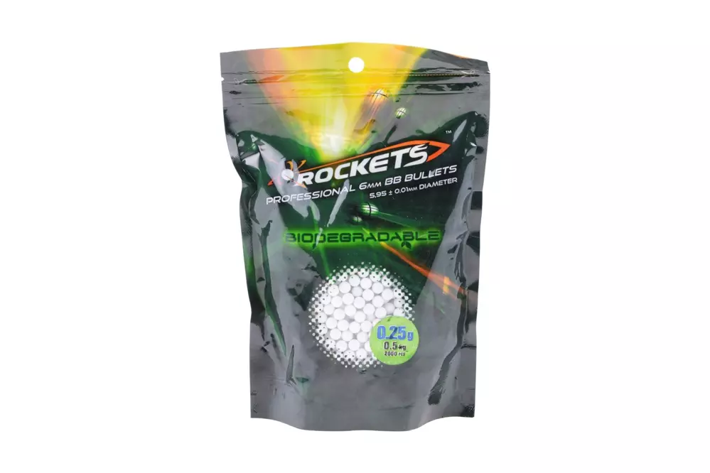 Billes biodegradable 0.25g Rockets Professional 2000 pièces