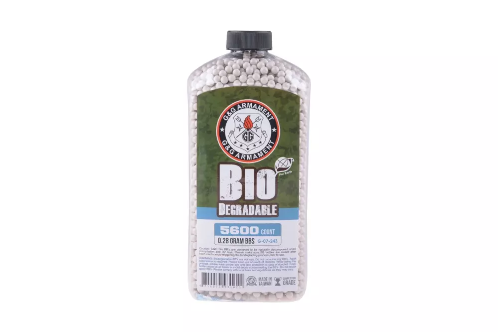Billes biodegradable 0.28g G&G 5600 pièces