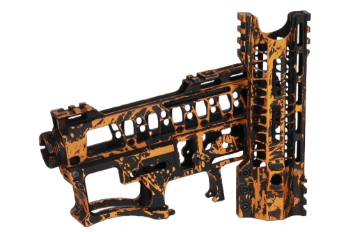 Zestaw Specna Arms x Mancraft CNC Speedsoft Splash Anodised do replik M4/M16 Czarno-Pomarańczowy