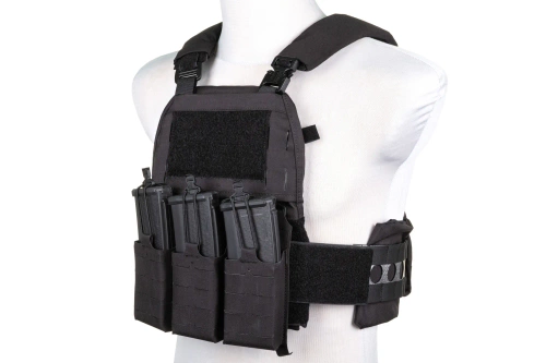 Kamizelka taktyczna typu Plate Carrier Wosport VE-75 Czarna