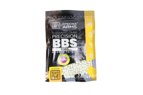ASG 0,20g Specna Arms EDGE ULTRA™ BIO Tracer precisiekogels 1000 stuks Groen