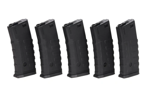 Lot de 5 chargeurs CAA 360 billes hi-cap pour répliques M4/M16 Noir