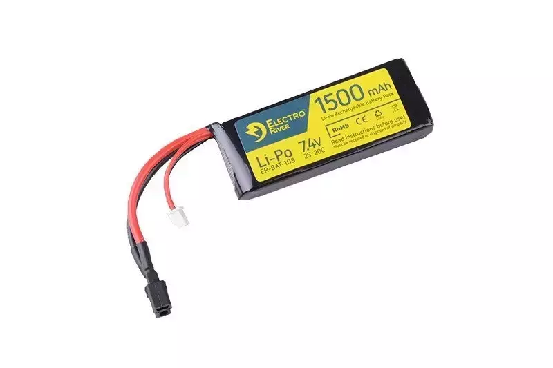 Batería LiPo 7,4V 1500mAh 20/40C T-connect (DEANS)